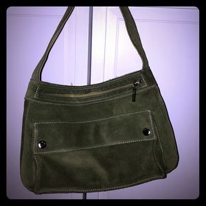 Banana Republic Green Suede Handbag